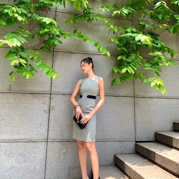 ALANTINO HOUNDSTOOTH MINI DRESS - Picture 8 of 14